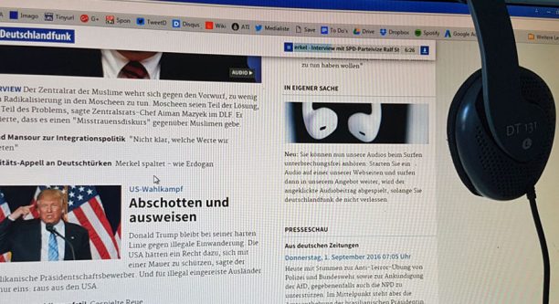 Der Seamless Player auf der Deutschlandfunk-Startseite. (Foto: Deutschlandradio)